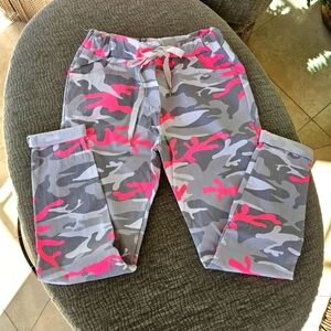 Bright Pink/Grey Camo Pants
